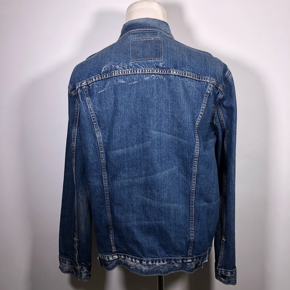 LEVI’S Distressed Trucker Denim Jean Jacket - Picture 2 of 14